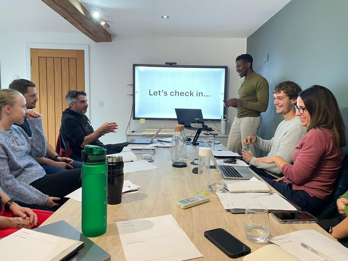 John Obidipe leading a team coaching workshop